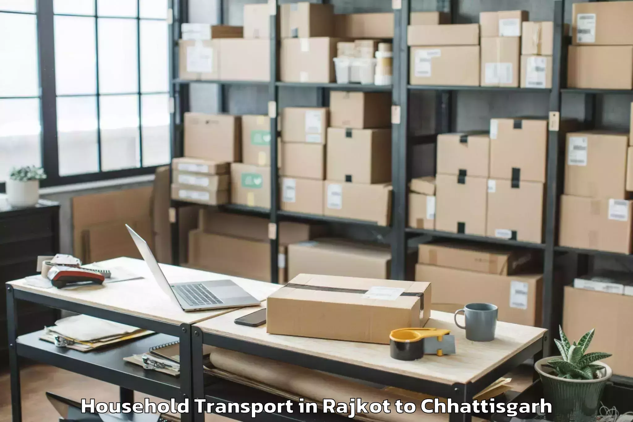 Professional Rajkot to Rajnandgaon Household Transport